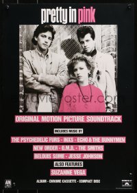 3h0182 PRETTY IN PINK 17x23 German music poster 1986 Molly Ringwald, Andrew McCarthy & Jon Cryer!