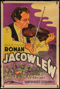 3h0184 ROMAN JACOWLEW ET SES VIRTUOSES TZIGANES 32x47 French music poster 1930s different!