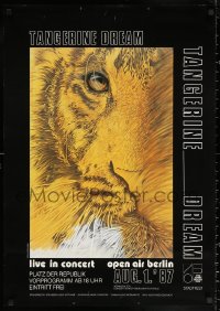 3h0186 TANGERINE DREAM 23x33 German music poster 1987 different art of lion by Pogo!