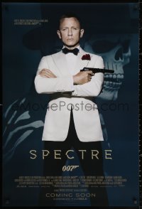 3h0550 SPECTRE IMAX int'l advance DS 1sh 2015 cool image of Daniel Craig as James Bond 007 with gun!
