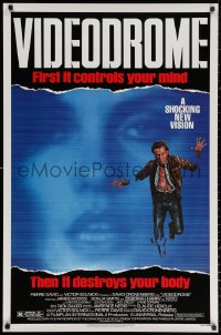 3h0604 VIDEODROME 1sh 1983 David Cronenberg, James Woods, huge c/u of Debbie Harry, sci-fi!