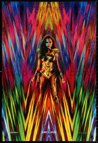 3h0617 WONDER WOMAN 1984 teaser DS 1sh 2020 great 80s inspired image of Gal Gadot as Amazon princess!