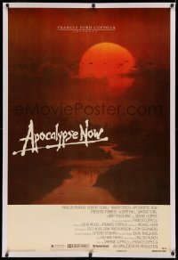 3j0192 APOCALYPSE NOW linen advance 1sh 1979 Francis Ford Coppola, classic Bob Peak artwork!