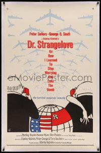 3j0250 DR. STRANGELOVE linen 1sh 1964 Stanley Kubrick classic, Peter Sellers, Tomi Ungerer art!