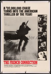 3j0281 FRENCH CONNECTION linen style B int'l 1sh 1971 Gene Hackman, William Friedkin, different image!