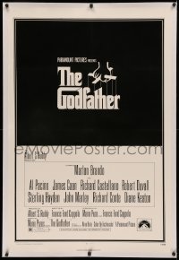 3j0292 GODFATHER linen 1sh 1972 Francis Ford Coppola crime classic, great art by S. Neil Fujita!