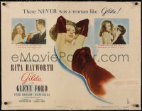 3j0067 GILDA linen 1/2sh 1946 sexy Rita Hayworth in sheath dress + slapped & kissed by Glenn Ford, rare!