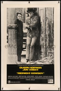 3j0357 MIDNIGHT COWBOY linen 1sh 1969 Dustin Hoffman, Jon Voight, John Schlesinger classic, X-rated!