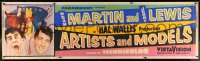 3k0112 ARTISTS & MODELS paper banner 1955 Dean Martin & Jerry Lewis, sexy Shirley MacLaine, rare!