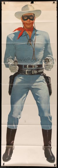 3k0105 LONE RANGER set of 2 25x75 special posters 1950s life-size art of both Clayton Moore & Tonto!