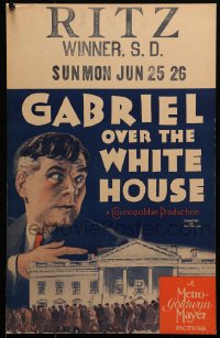 3k0082 GABRIEL OVER THE WHITE HOUSE WC 1933 art of President Walter Huston possessed by angel, rare!
