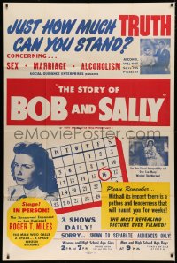 3m0145 STORY OF BOB & SALLY 40x60 1948 sex, marriage, alcoholism, just how much TRUTH can you stand!