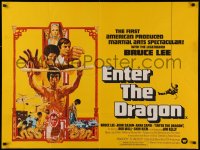 3m0007 ENTER THE DRAGON British quad 1974 Bruce Lee classic that made him a legend, ultra rare!