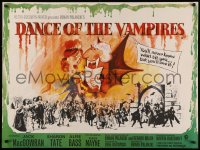 3m0008 FEARLESS VAMPIRE KILLERS British quad 1967 Roman Polanski, Dance of the Vampires, cool art!