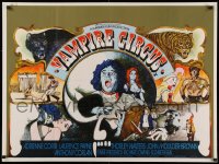 3m0014 VAMPIRE CIRCUS British quad 1972 English Hammer horror, wild Vic Fair bloodsucker art!