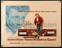 3m0038 REBEL WITHOUT A CAUSE 1/2sh 1955 Nicholas Ray, James Dean was a bad boy from a good family!