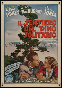 3m0090 TRAIL OF THE LONESOME PINE Italian 1sh 1936 sexy Sylvia Sidney & Fred MacMurray, ultra rare!