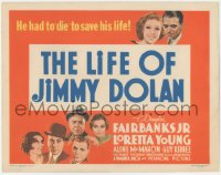 3m0265 LIFE OF JIMMY DOLAN TC 1933 Loretta Young loves boxer Douglas Fairbanks Jr., rare!