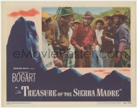 3m0318 TREASURE OF THE SIERRA MADRE LC #7 1948 Humphrey Bogart, Holt & Huston meet with Indians!