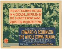3m0276 WHOLE TOWN'S TALKING TC 1935 Edward G. Robinson, Jean Arthur, John Ford classic, ultra rare!