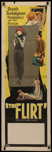 3m0072 FLIRT 13.5x41 special poster 1922 Booth Tarkington's masterpiece on the screen, ultra rare!