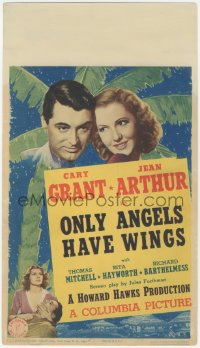 3m0151 ONLY ANGELS HAVE WINGS mini WC 1939 Cary Grant, Jean Arthur, Rita Hayworth, Hawks, ultra rare