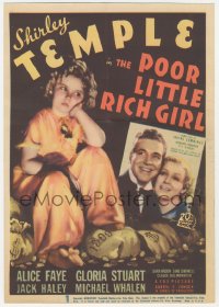3m0152 POOR LITTLE RICH GIRL mini WC 1936 cute Shirley Temple, Gloria Stuart, Michael Whalen, rare!