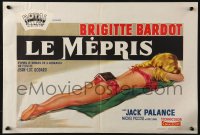 3p0177 LE MEPRIS Belgian 1963 Jean-Luc Godard, different art of sexy Bardot sunbathing in bikini!