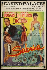 3p0189 SABRINA Belgian 1955 Audrey Hepburn, Humphrey Bogart, William Holden, Wilder, different!
