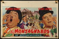 3p0195 SWISS MISS Belgian R1950s wacky art of Stan Laurel & Oliver Hardy, Hal Roach!