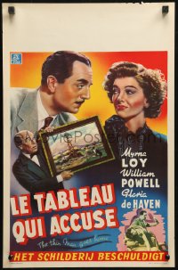 3p0197 THIN MAN GOES HOME Belgian 1948 art of William Powell & Myrna Loy close up and spanking!