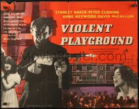 3p0043 VIOLENT PLAYGROUND English 1/2sh 1958 young David McCallum as a juvenile delinquent!