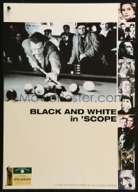3p0047 BLACK & WHITE IN 'SCOPE English 17x23 1990s close up of Paul Newman from The Hustler!