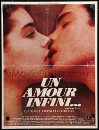 3p0119 ENDLESS LOVE French 16x21 1981 great kiss close up of sexy Brooke Shields & Martin Hewitt!