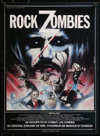 3p0125 HARD ROCK ZOMBIES French 16x21 1984 they came from the grave to rock n' rave, Raffin art!