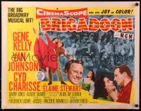 3p0806 BRIGADOON style B 1/2sh 1954 great romantic close up art of Gene Kelly & Cyd Charisse!