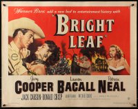 3p0807 BRIGHT LEAF 1/2sh 1950 great romantic close up of Gary Cooper & sexy Lauren Bacall!