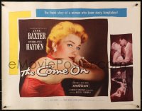 3p0834 COME ON style B 1/2sh 1956 Sterling Hayden, cool image of very sexy bad girl Anne Baxter!