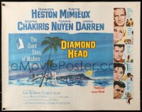 3p0850 DIAMOND HEAD 1/2sh 1962 Heston, Mimieux, art of Hawaiian volcano by Howard Terpning!
