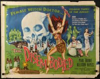 3p0851 DISEMBODIED 1/2sh 1957 artwork of super sexy female voodoo witch doctor Allison Hayes!