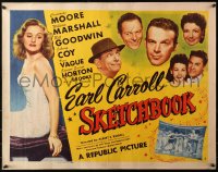 3p0854 EARL CARROLL SKETCHBOOK style B 1/2sh 1946 sexy Constance Moore, cool musical art!