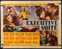 3p0863 EXECUTIVE SUITE style B 1/2sh 1954 William Holden, Barbara Stanwyck, Fredric March, Allyson!