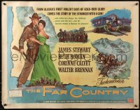 3p0864 FAR COUNTRY style B 1/2sh 1955 James Stewart, Ruth Roman, directed by Anthony Mann!