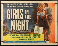 3p0897 GIRLS IN THE NIGHT style B 1/2sh 1953 great art of barely dressed sexy bad girl Joyce Holden!