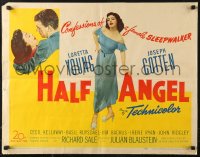 3p0912 HALF ANGEL 1/2sh 1951 Loretta Young, Joseph Cotten, confessions of a lady sleepwalker!