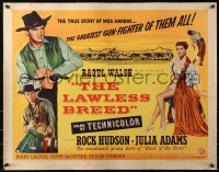3p0961 LAWLESS BREED style B 1/2sh 1957 Rock Hudson, stock frame with one lobby card and two stills!