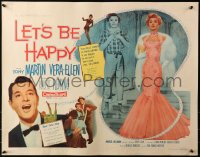 3p0964 LET'S BE HAPPY style B 1/2sh 1957 pretty Vera-Ellen & Tony Martin in a rocking and rolling romance!