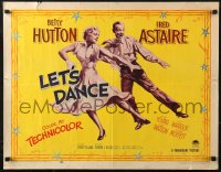 3p0965 LET'S DANCE style B 1/2sh 1950 great image of dancing Fred Astaire & Betty Hutton!