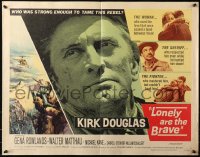3p0972 LONELY ARE THE BRAVE 1/2sh 1962 Kirk Douglas classic, who was strong enough to tame him?