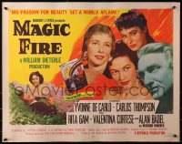 3p0987 MAGIC FIRE style A 1/2sh 1955 William Dieterle, Yvonne De Carlo, Alan Badel as Richard Wagner!